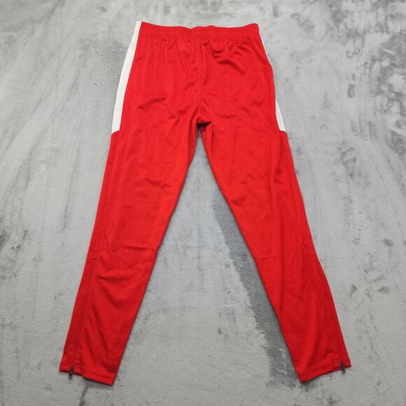 NEW Under Armour Pants Womens S Red White UA Knit Warm Up Team Zip Ankle Gym - Picture 3 of 16
